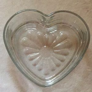 Glass Heart Shaped Cottagecore Trinket Dish